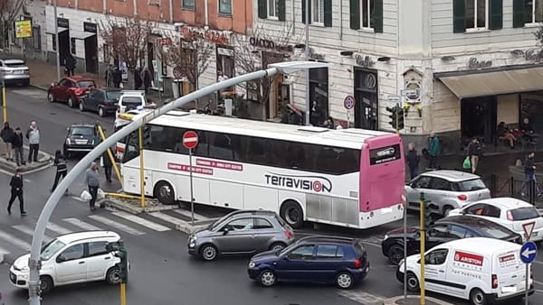 Alberone Pullman Contro Semaforo Un Ferito I Fatti News